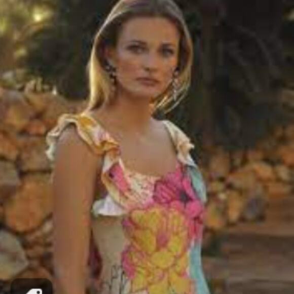 NWT CONDITIONS APPLY Stunning Ruffled Floral Maxi Dress M - Picture 3 of 14